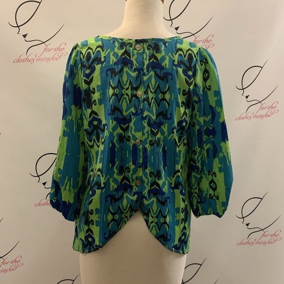 PEACHES N CREAM. Size Small. Button Back 3/4 Sleeve Lightweight Top. B48 - Picture 5 of 7